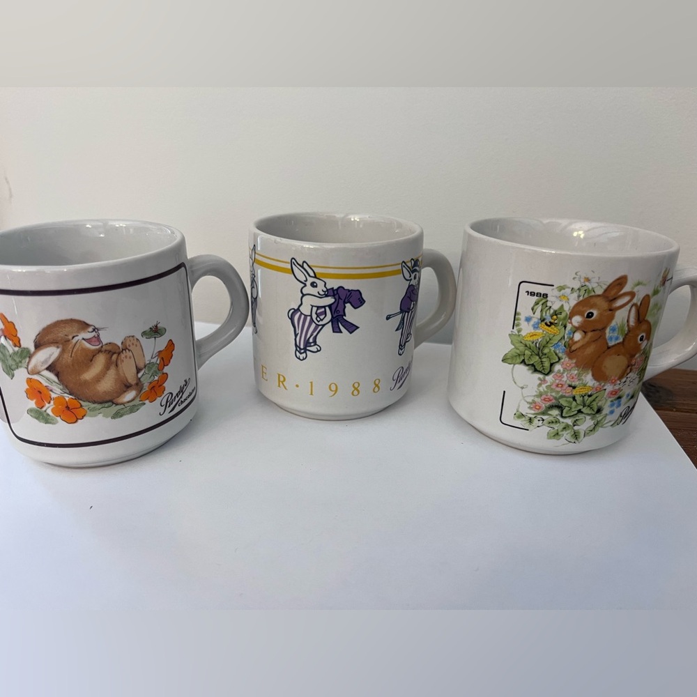 Vintage Purdy’s Collector Easter Mugs (1986, 87, 88)